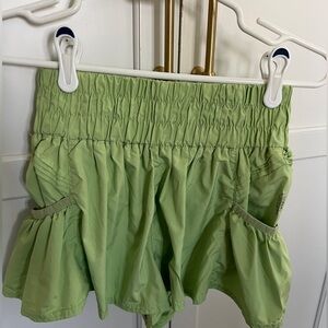 FP Movement Get Your Flirt On Light Green Athletic Shorts